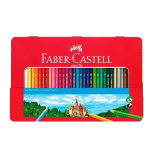 LÁPICES DE COLORES FABER CASTELL 36 COLORES SURTIDOS EN CAJA METÁLICA REF. 115886