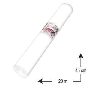 ROLLO DE PLÁSTICO ADHESIVO AIRONFIX 0,45 X 20 M. BLANCO