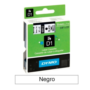 CINTAS DYMO D1 9 MM. X 7 M. NEGRO/BLANCO REF. 40913