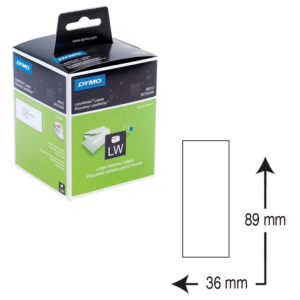 ETIQUETAS AUTOADHESIVAS DYMO LABELWRITER 89 X 36 MM. (260 ETIQ./ROLLO, 2 ROLLOS) REF. 99012