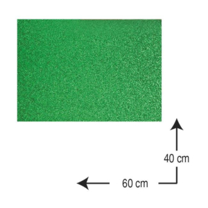 GOMA EVA CON PURPURINA CAMPUS UNIVERSITY 40 X 60 CM. 2 MM. VERDE REF. 630555