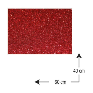 GOMA EVA CON PURPURINA CAMPUS FAIBO 40 X 60 CM. 2 MM. ROJO REF. 1659-03