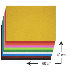 GOMA EVA TEXTURA TOALLA 40 X 60 CM. 2 MM. 10 COLORES SURTIDOS REF. 36699