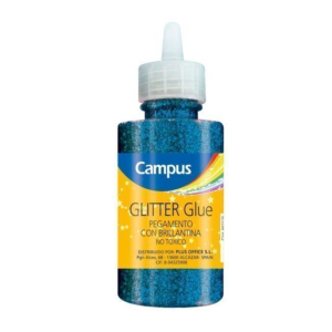 PEGAMENTO GLITTER BOTELLA 60 G. AZUL REF. 862125