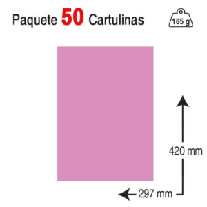 CARTULINA GUARRO IRIS A3 185 G. ROSA REF. 40189