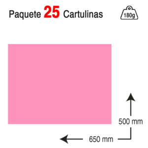 CARTULINA CAMPUS UNIVERSITY 50 X 65 CM. 180 G. ROSA CHICLE
