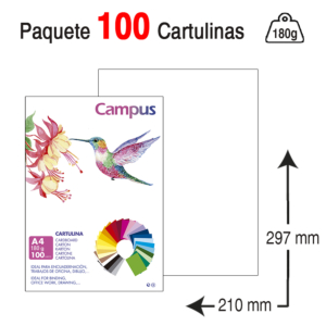 CARTULINA CAMPUS UNIVERSITY A4 BLANCA