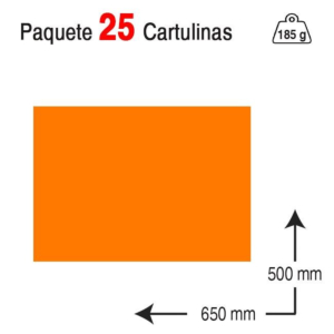 CARTULINA GUARRO IRIS 50 X 65 CM. 185 G. NARANJA REF. 40224