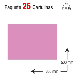 CARTULINA GUARRO IRIS 50 X 65 CM. 185 G. ROSA REF. 40225
