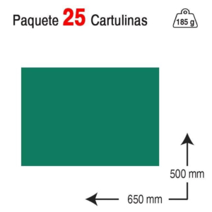 CARTULINA GUARRO IRIS 50 X 65 CM. 185 G. VERDE ABETO REF. 40239