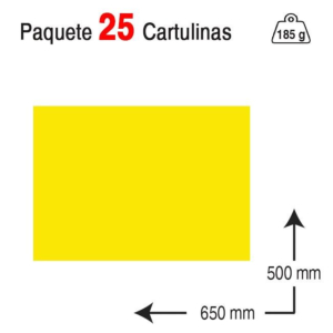 CARTULINA GUARRO IRIS 50 X 65 CM. 185 G. AMARILLO CANARIO REF. 40221