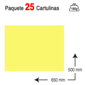 CARTULINA CAMPUS UNIVERSITY 50 X 65 CM. 180 G. AMARILLO LIMÓN