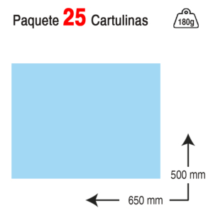CARTULINA CAMPUS UNIVERSITY 50 X 65 CM. 180 G. AZUL CELESTE