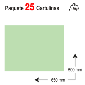 CARTULINA CAMPUS UNIVERSITY 50 X 65 CM. 180 G. VERDE MANZANA