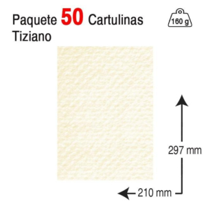 CARTULINA J. MICHEL A4 160 G. CREMA TIZIANO REF. 40
