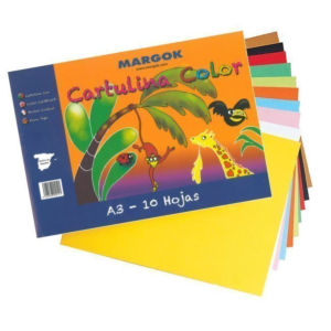 BLOC CARTULINA DE COLORES A3 PARA TRABAJOS MANUALES