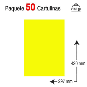 CARTULINA GUARRO IRIS A3 185 G. AMARILLO LIMÓN REF. 40182