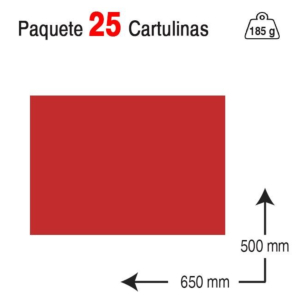 CARTULINA GUARRO IRIS 50 X 65 CM. 185 G. TOMATE REF. 40227