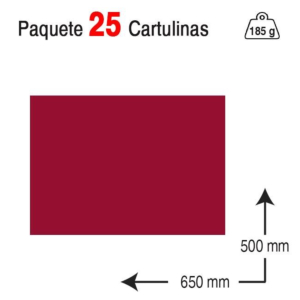 CARTULINA GUARRO IRIS 50 X 65 CM. 185 G. GRANATE REF. 40229
