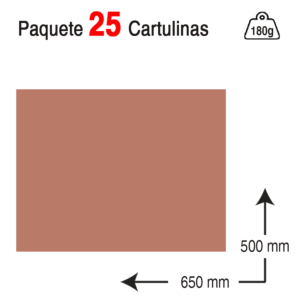 CARTULINA CAMPUS UNIVERSITY 50 X 65 CM. 180 G. MARRÓN