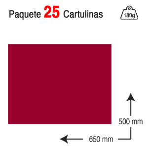 CARTULINA CAMPUS UNIVERSITY 50 X 65 CM. 180 G. GRANATE