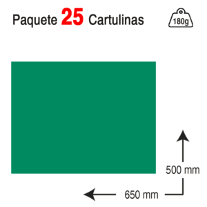 CARTULINA CAMPUS UNIVERSITY 50 X 65 CM. 180 G. VERDE PINO
