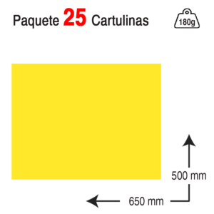 CARTULINA CAMPUS UNIVERSITY 50 X 65 CM. 180 G. AMARILLO CANARIO