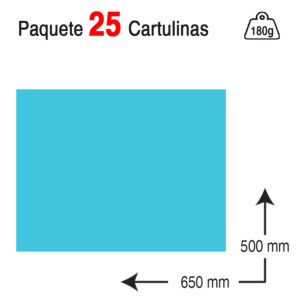CARTULINA CAMPUS UNIVERSITY 50 X 65 CM. 180 G. AZUL TURQUESA
