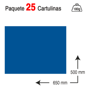 CARTULINA CAMPUS UNIVERSITY 50 X 65 CM. 180 G. AZUL MARINO