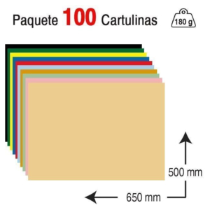 CARTULINA 50 X 65 CM. 180 G. COLORES SURTIDOS