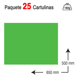 CARTULINA CAMPUS UNIVERSITY 50 X 65 CM. 180 G. VERDE BILLAR