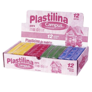 PLASTILINA CAMPUS UNIVERSITY 200 G. 12 UNID. COLORES BÁSICOS