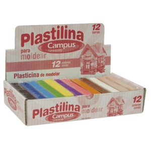 PLASTILINA CAMPUS UNIVERSITY 200 G. 12 UNID. COLORES SURTIDOS