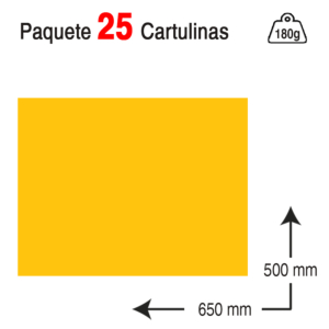 CARTULINA CAMPUS UNIVERSITY 50 X 65 CM. 180 G. AMARILLO GUALDA