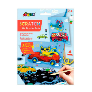 TAJETAS DE FELICITACIÓN SCRATCH AVENIR COCHES                                                       