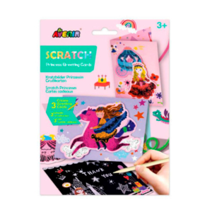 TAJETAS DE FELICITACIÓN SCRATCH AVENIR PRINCESAS                                                    