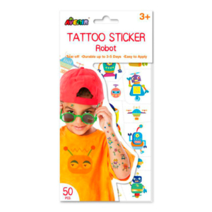 TATUAJES CORPORALES TEMPORALES AVENIR ROBOT DORADO                                                  