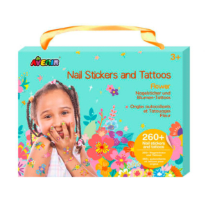 SET PEGATINAS DE UÑAS Y TATUAJES TEMPORALES AVENIR FLORES                                           