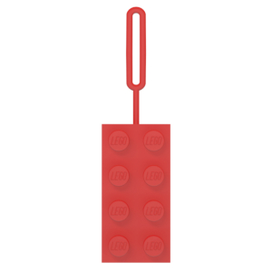 LLAVERO ETIQUETA EQUIPAJE LEGO 2 X 4 ROJO                                                           