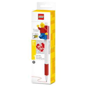BOLÍGRAFOS TINTA GEL LEGO CON MINIFIGURA ROJO                                                       