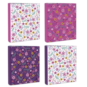 CARPETA Fº 4 ANILLAS /40 MM. DISEÑOS DE FLORES