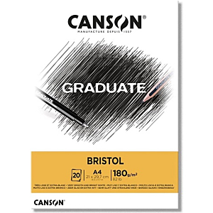 BLOC BRISTOL CANSON GRADUATE A4 20H 180GR