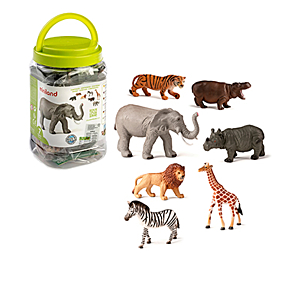 BOTE CON 7 ANIMALES DE LA SELVA REF. 25123
