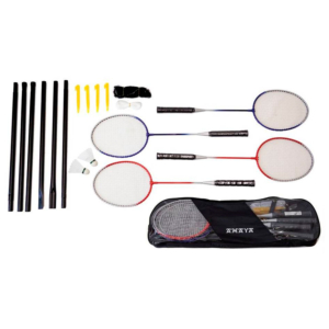 SET BADMINTON 4 RAQUETAS+ 2 VOLANTES
