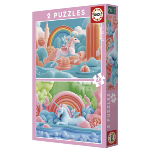 PUZZLES UNICORNIOS MÁGICOS 2X48 PIEZAS REF. 20223
