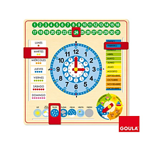RELOJ CALENDARIO CASTELLANO