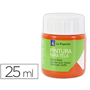 PINTURA PARA TELA LA PAJARITA ANARANJADO 25 ML