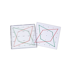 TABLERO DE GEOMETRÍA TRANSPARENTE 15 CM.