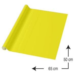 PAPEL CHAROL MARGOK 50 X 65 CM. ROLLO 25 H. AMARILLO