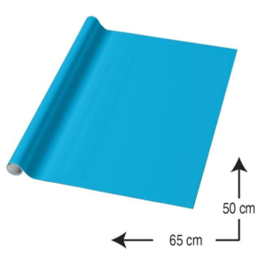 PAPEL CHAROL MARGOK 50 X 65 CM. ROLLO 25 H. AZUL PÁLIDO